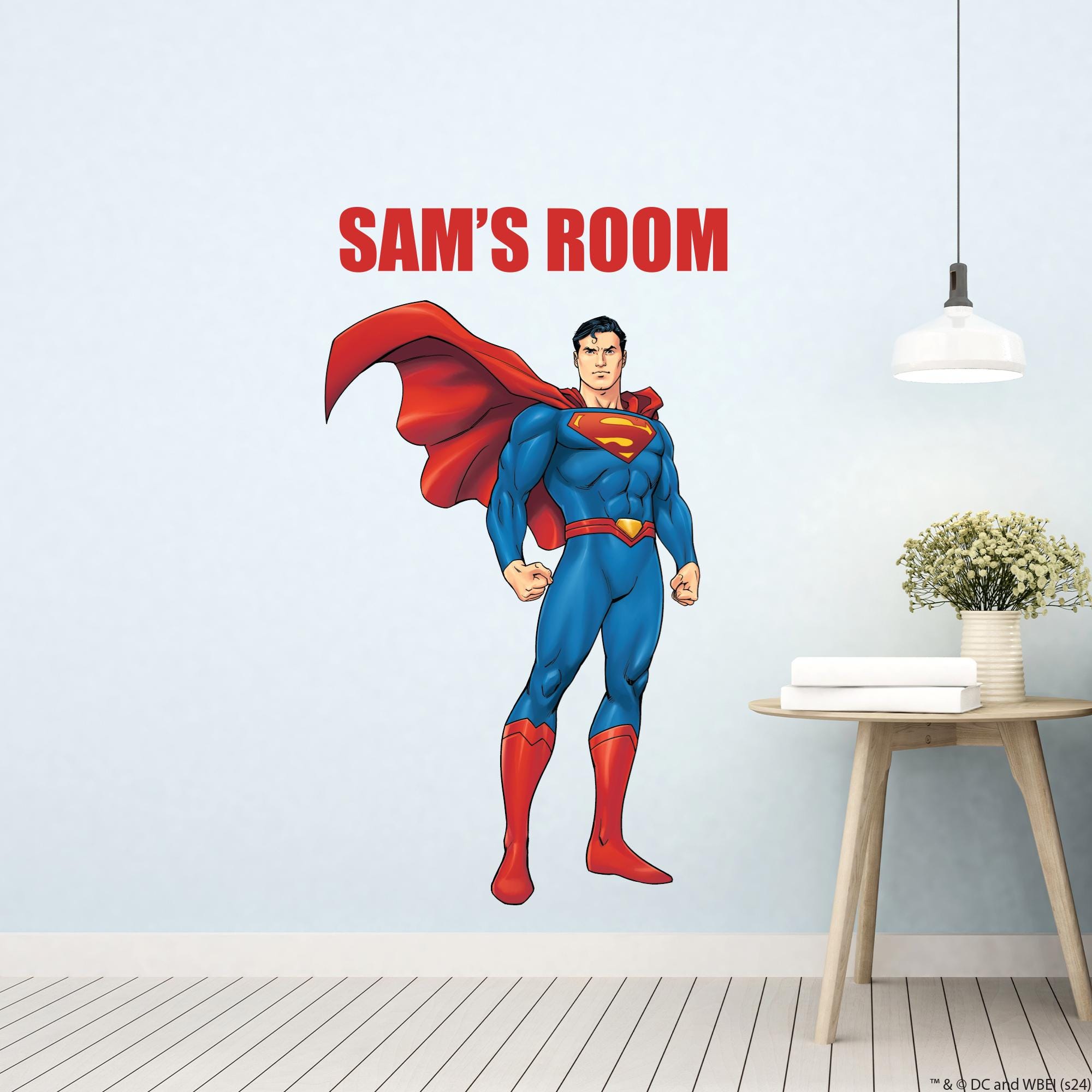 Grand Encadrement Superman 93x74 Cm - Tableau En Autocollants Sur Carton