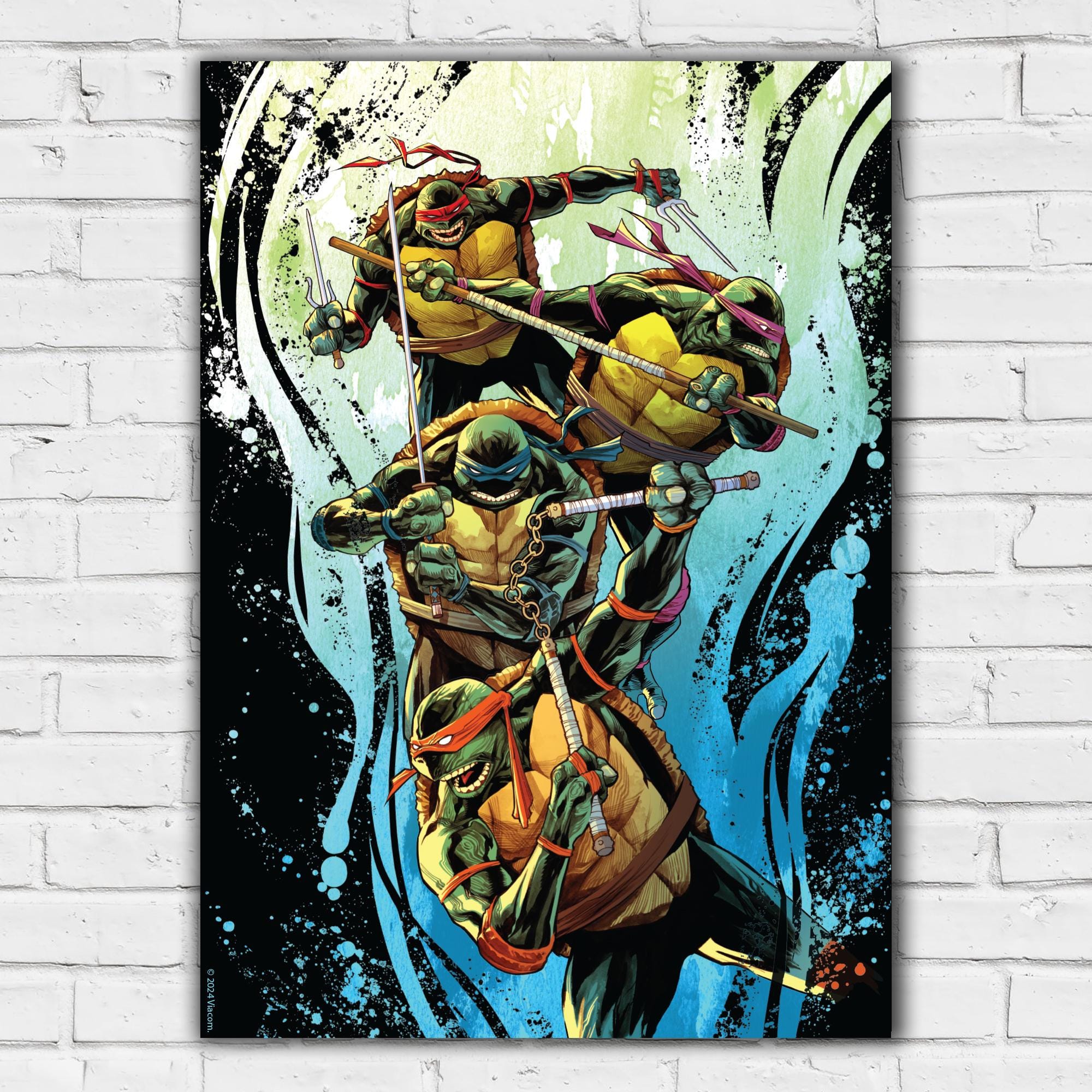 Teenage Mutant Ninja Turtles Print - Group Wave Splatters Poster
