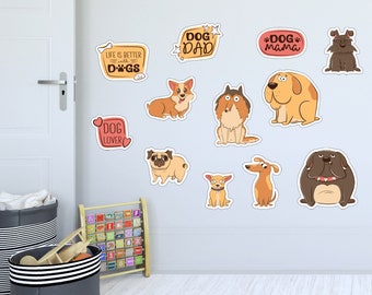 Dog Wall Sticker - Life is better with Dogs Decal Set Wall Art