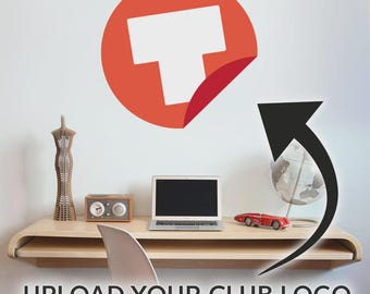 Adhesivo de pared con el logotipo del club impreso personalizado