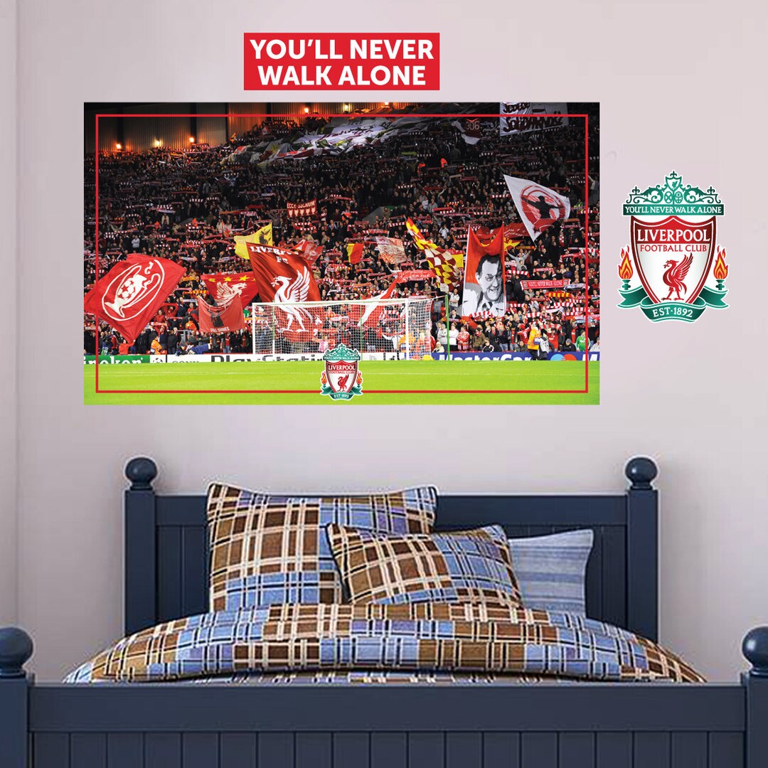 Liverpool Football Club Anfield Stadium view of the Kop Wall Mural LFC