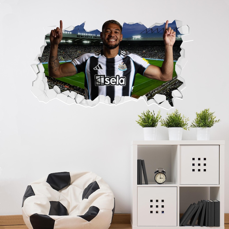 Newcastle United Football Club - Joelinton 25/26 Broken Wall Sticker image 1