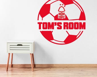 Nottingham Forest Wandaufkleber Ball & Name