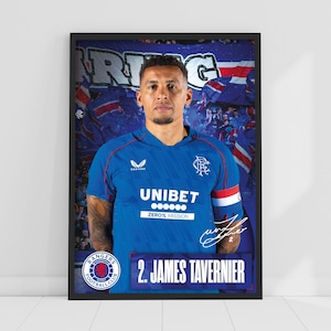 Rangers Football Club James Tavernier 24/25 Player Print Football Art