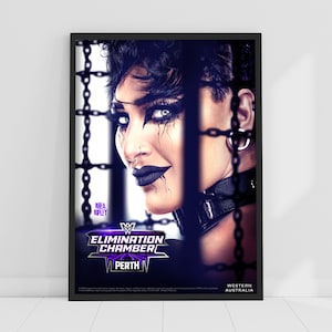 WWE Print - Elimination Chamber Rhea Ripley Poster Wrestling Wandkunst