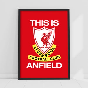 Liverpool FC Print - This is Anfield Poster LFC Football Art