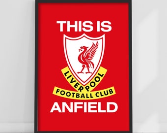 新品リヴァプール LIVER POOL 公式　THIS IS ANFIELD Liverpool FC Print - This is Anfield Poster LFC Football Art - Etsy