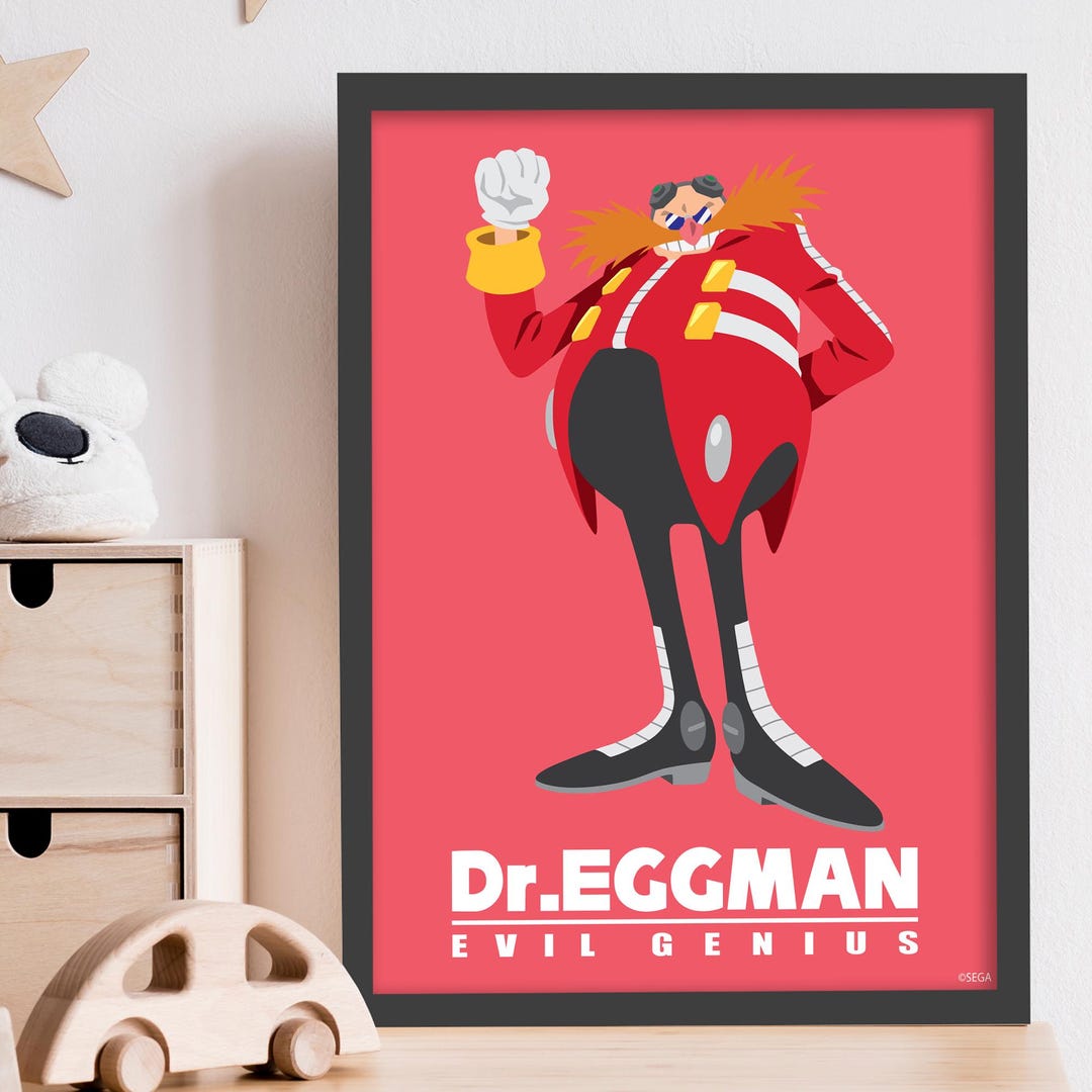 Sonic the Hedgehog Print - Dr Eggman Colour Block Poster Wall Art - Etsy UK