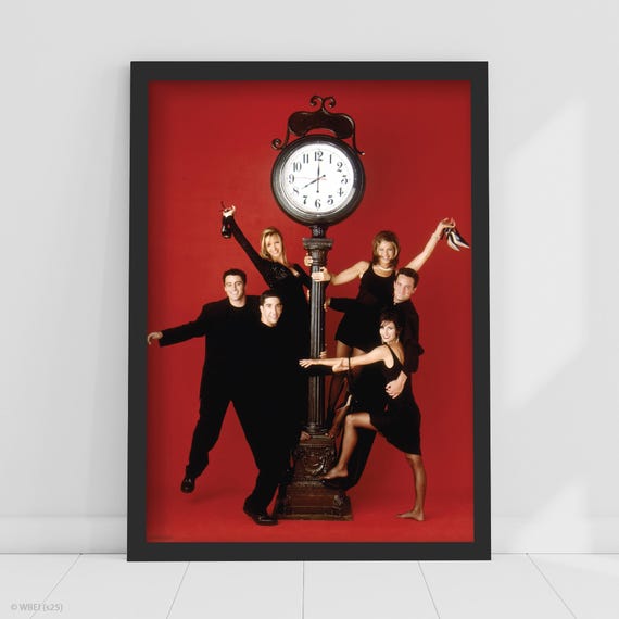 Friends™ Print – the Group With Clock Poster Wall Art - Etsy Denmark