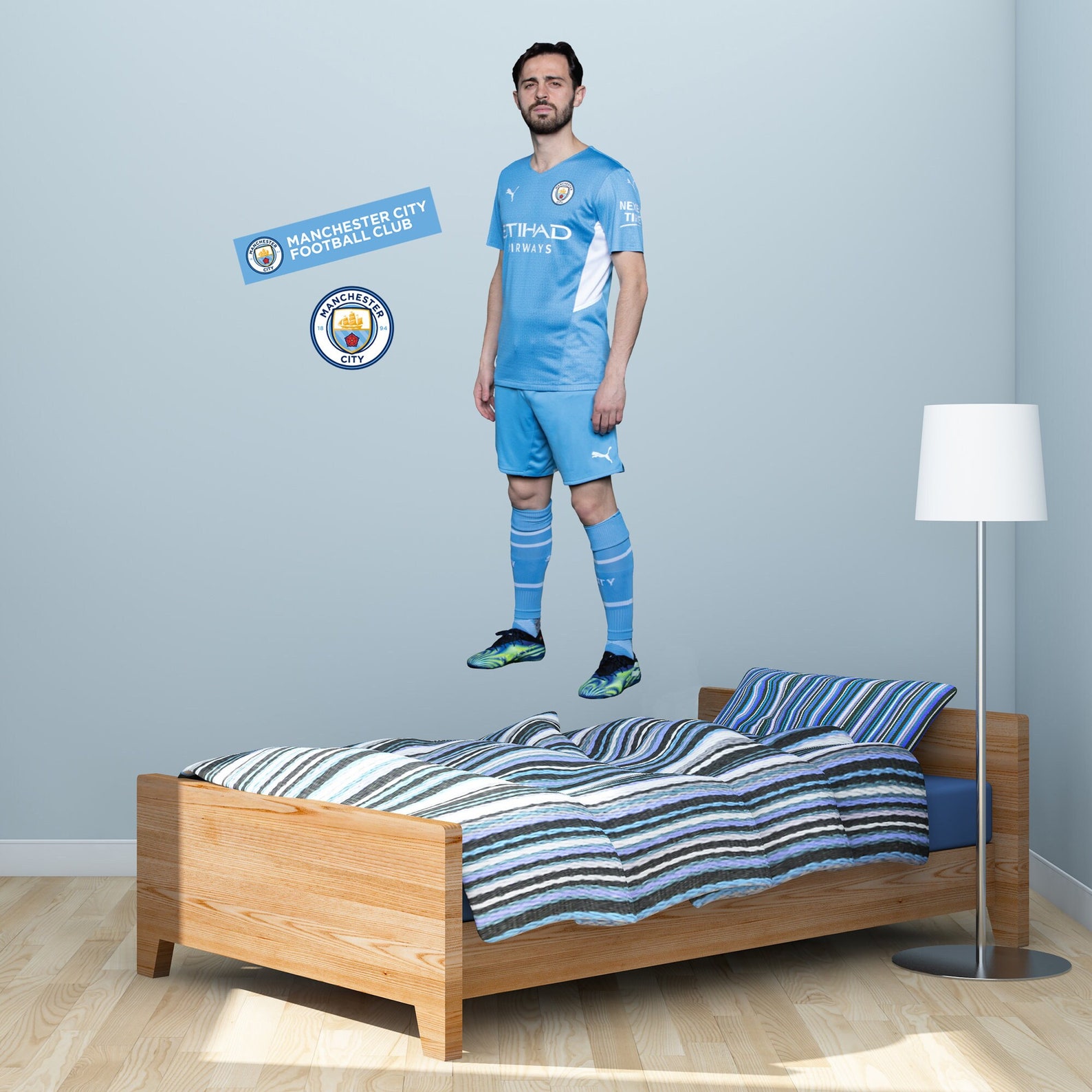 Official Manchester City Wall Sticker Bernardo Silva 21/22 Etsy