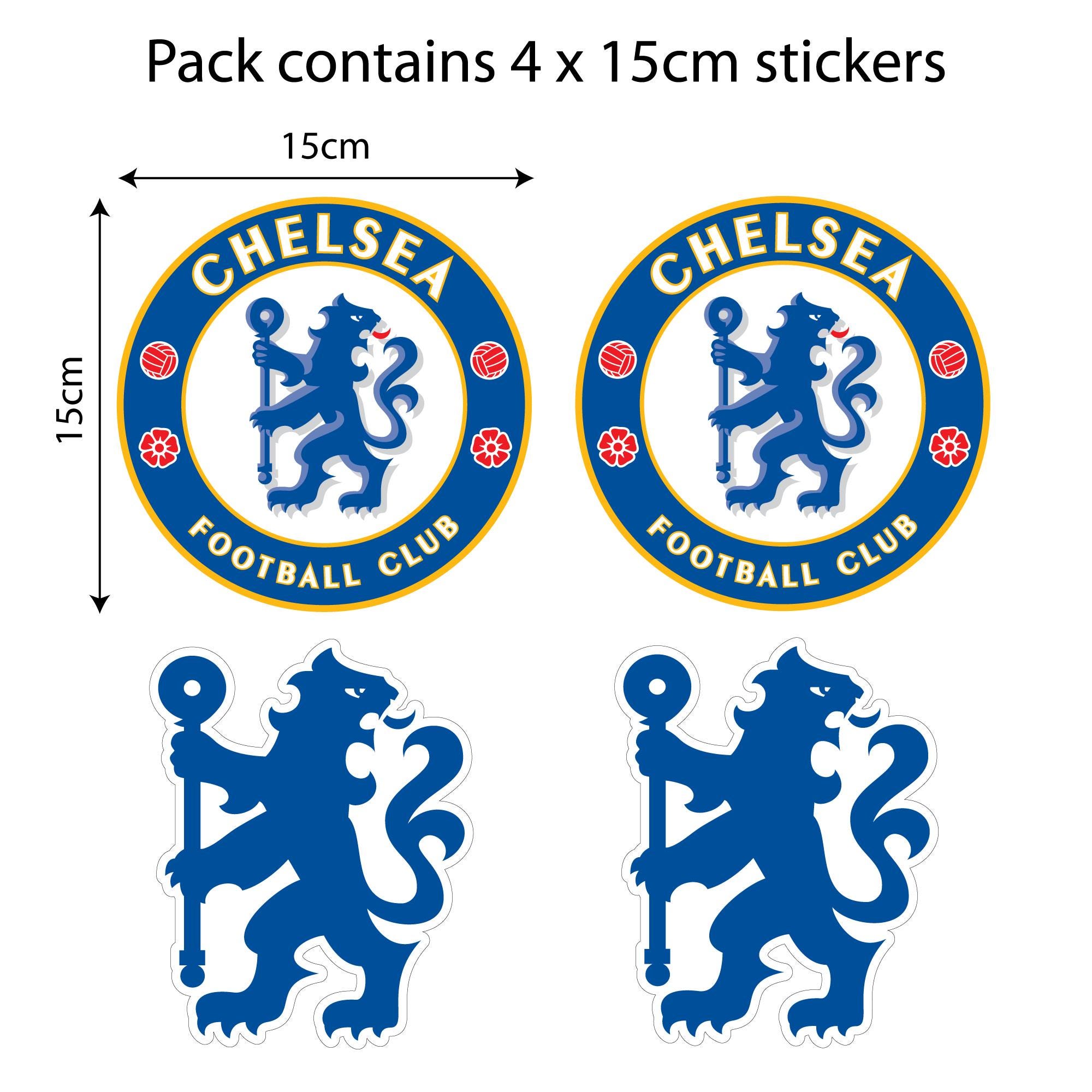 Adesivo Da Parete In Vinile, Motivo: Chelsea FC Football Club, Adesivo