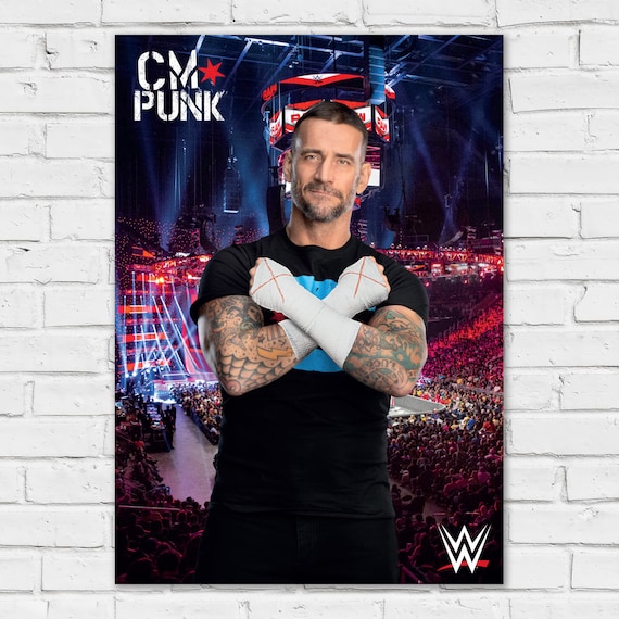 WWE プリント - CM パンク 群衆ポスター レスリング ウォールアート