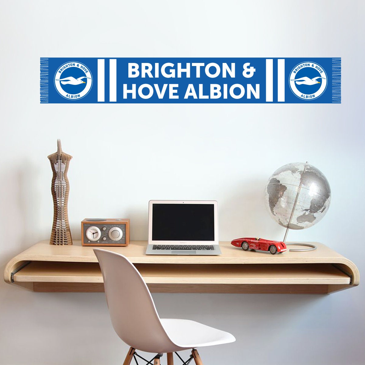 Brighton & Hove Albion Football Club - Scarf Wall Sticker - Etsy