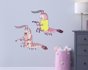 Naklejka ścienna Rick i Morty – Shrimps Wall Decal Art