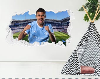 Manchester City Wall Sticker - Rodri 26/27 Broken Wall Decal
