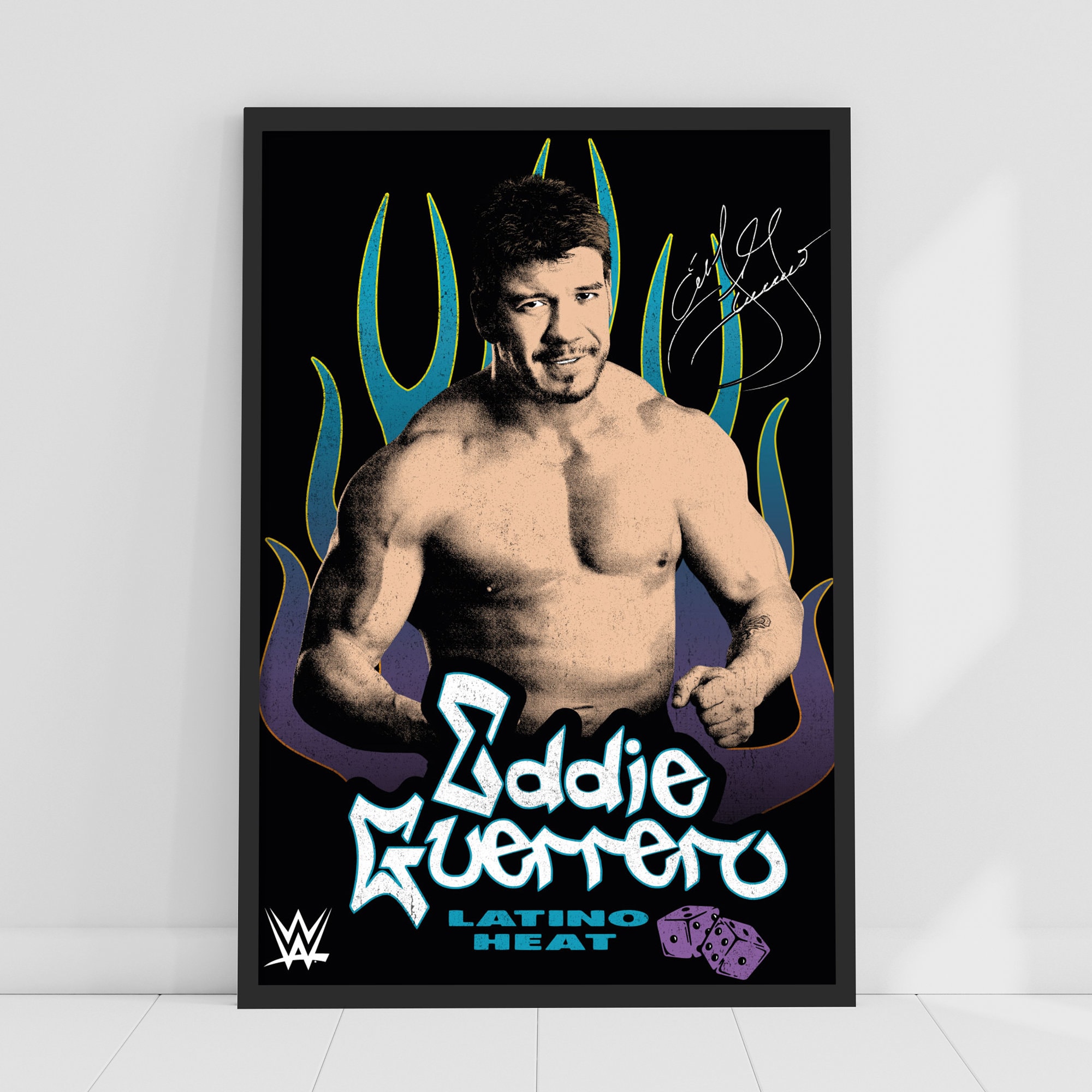  Guerrero ポスター WWE Print - Eddie Guerrero Latino Heat Poster Wrestling Wall Art