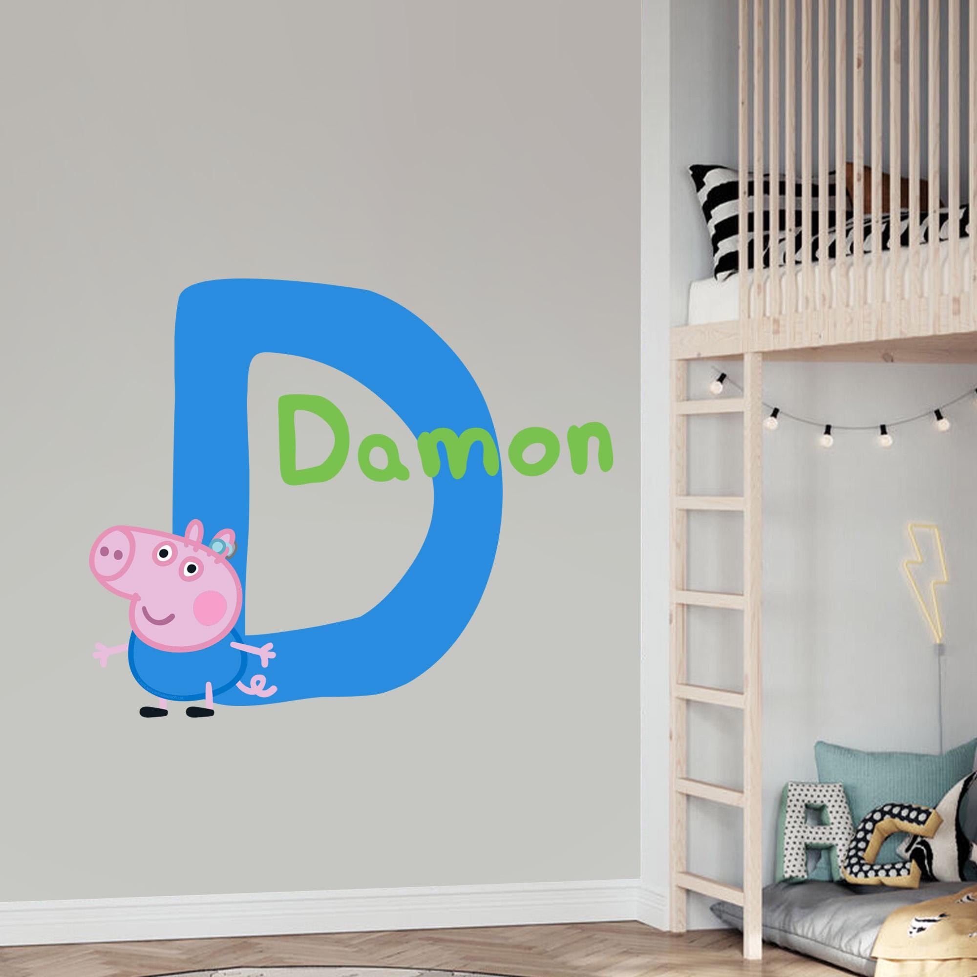 Peppa Pig Wall Sticker - Peppa Pig George Letter and Name Wall Decal ...