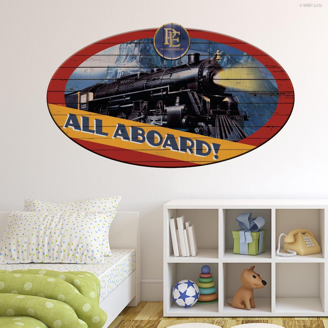Polar Express™ Wall Sticker – All Aboard Decal Christmas Wall Art - Etsy