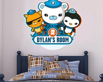 Official Octonauts Characters Personalised Wall Sticker Mural - Vinyl Decal OCT023