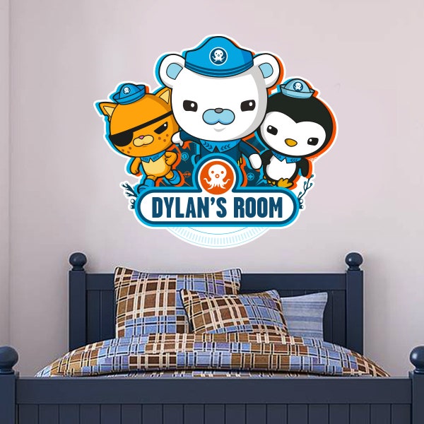 Official Octonauts Characters Personalised Wall Sticker Mural - Vinyl Decal OCT023