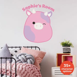 Squishmallows Wall Sticker - Individual Character Personalised Decal Wall Art