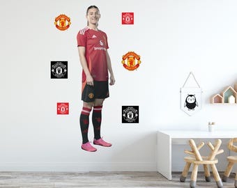 Manchester United FC Wall Sticker - Blundell 24/25 Player + MUFC Decals
