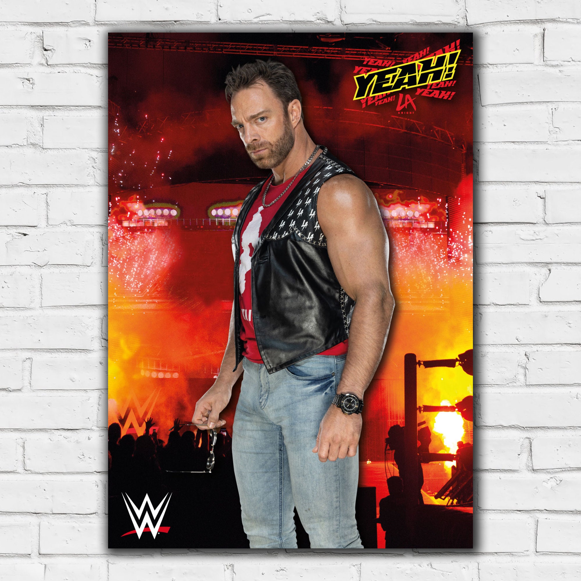 WWE Print - LA Knight Crowd Poster Wrestling Wall Art - Etsy