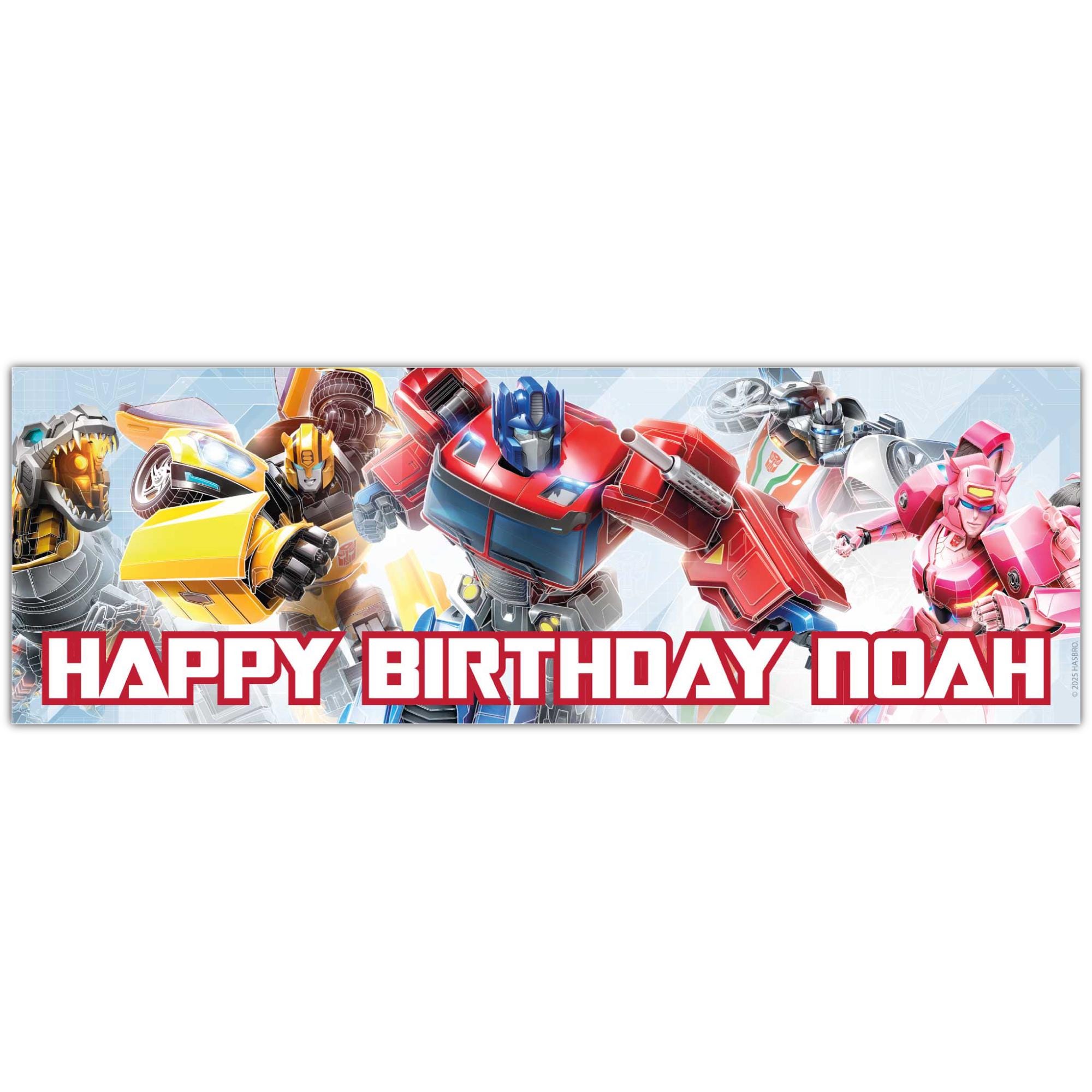 TRANSFORMERS Personalised Birthday Banners Bumblebee Personalised