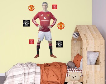 Manchester United FC Wall Sticker - Garnacho 24/25 Player + MUFC Decals