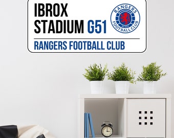 Rangers Football Club Street Sign Wall Sticker Football Art Decal