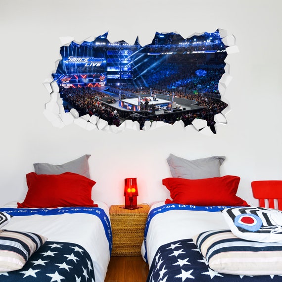 WWE SMACKDOWN Smashed Wall Sticker