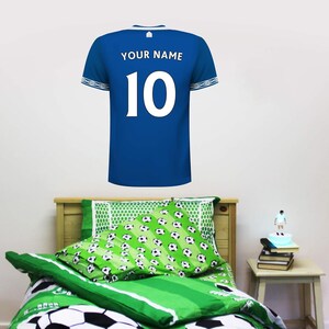 Everton Football Club - Personalisierter Fußball Shirt Wandaufkleber