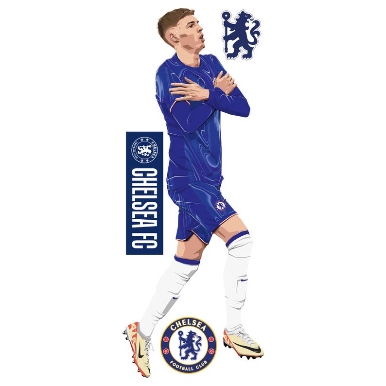 Chelsea Football Club Cole Palmer 2425 Illustration Wall Sticker