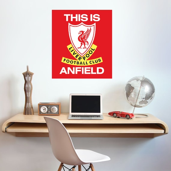 Liverpool FC Wall Sticker Personalised Name & Crest Liverpool Decal Set 