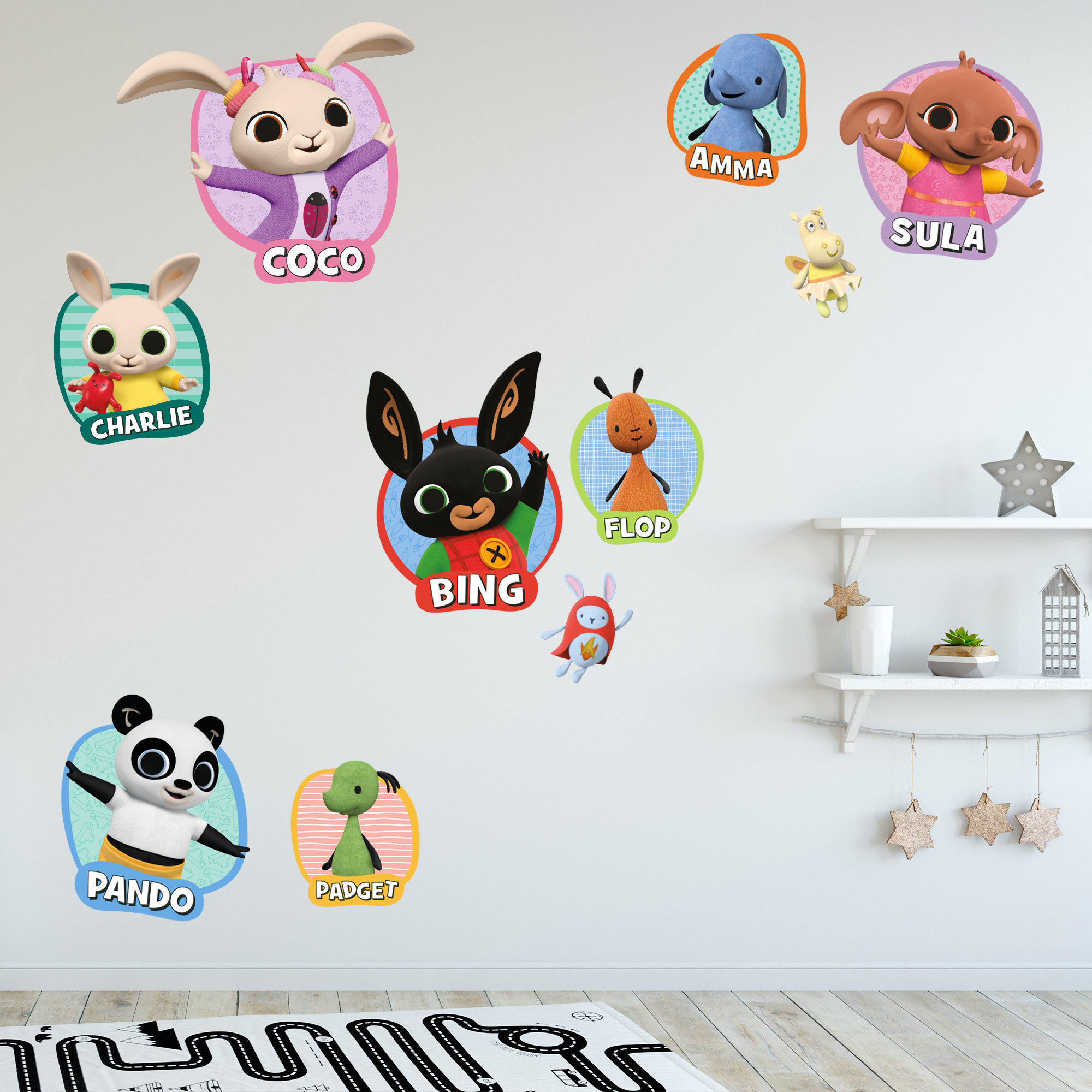 Buy Bing Wall Sticker Bing Bunny Characters Colour Shapes Wall Decals Kids  Art Online in India 