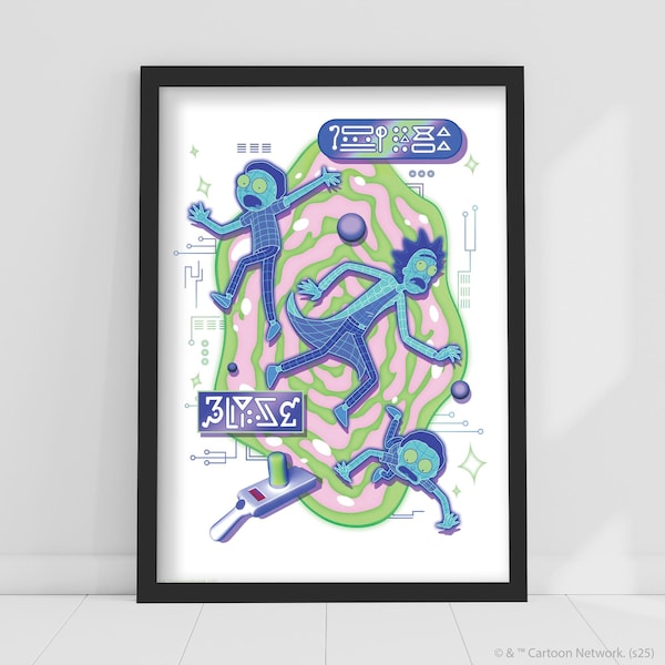 Impresión de Rick y Morty™: Póster de Blueprint Portal para pared