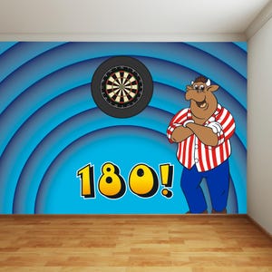 Bullseye Wandbild - Blaue Ringe 180 Wall Art