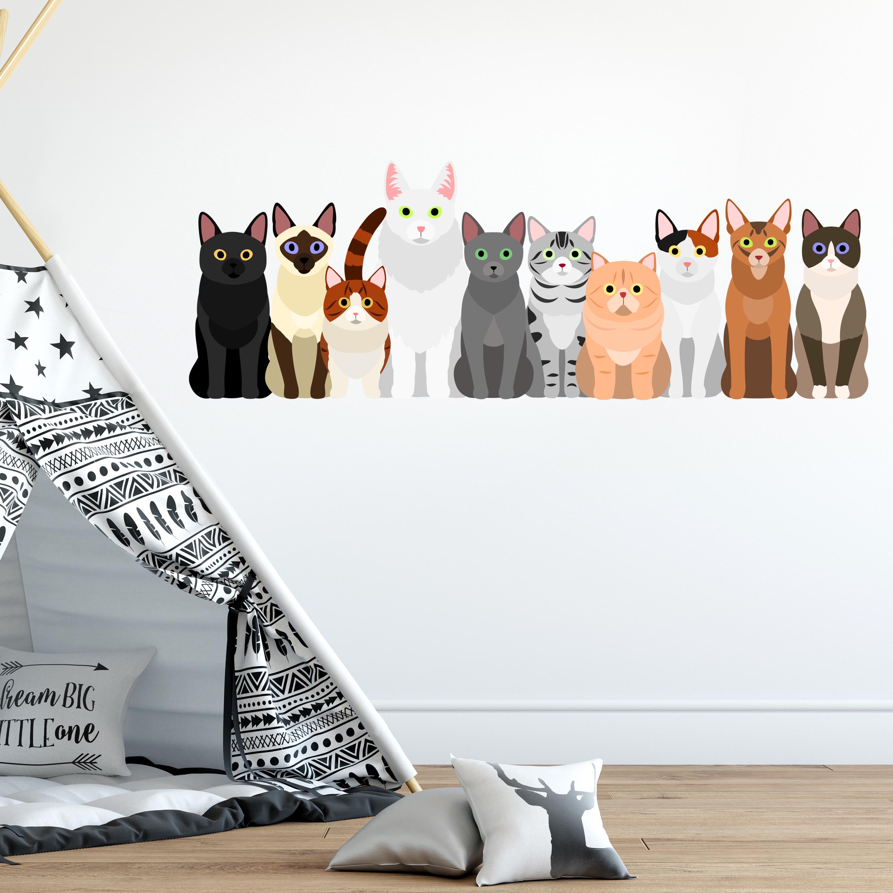 Animaux de bande dessinée autocollant de porte déc... – Grandado