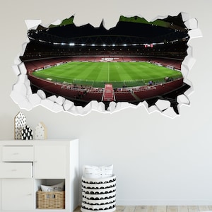 Arsenal Wall Sticker - Night Time Before Game Broken Wall Decal