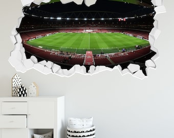 Arsenal Wall Sticker - Night Time Before Game Broken Wall Decal