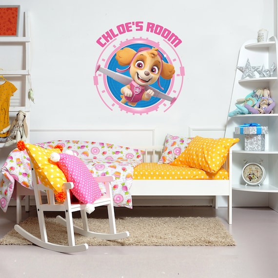 Paw Patrol Wall Sticker Skye Name Wall Decal