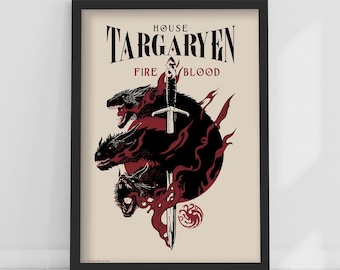 Game of Thrones™ Print – House Targaryen Poster Wall Art