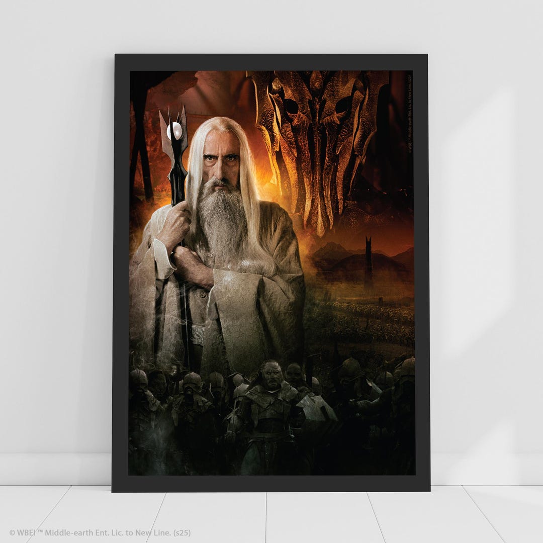 The Lord of the Rings™ Print – Saruman Dark Wizard Poster Wall Art - Etsy