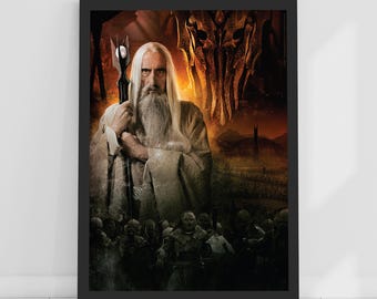 The Lord of the Rings™ Print – Saruman Dark Wizard Poster Wall Art