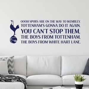 Tottenham Hotspur Football Club - &#39;Spurs Are On Their Way To Wembley&#39; Song Wall Sticker Vinyl