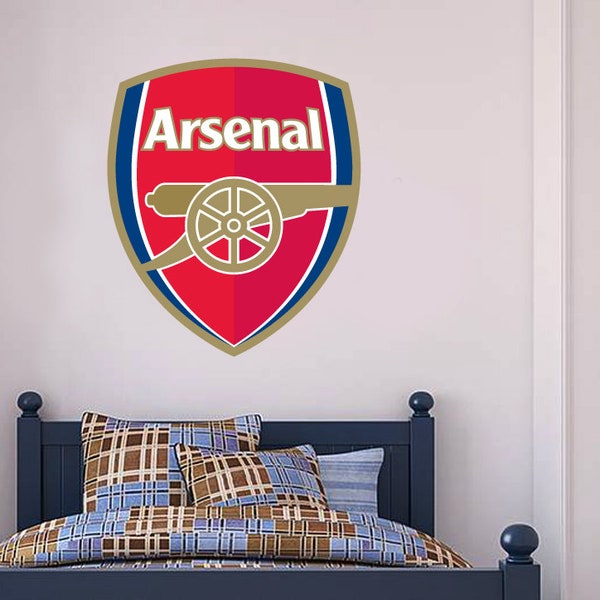 Arsenal Football Club - Crest Mural + Gunners Wall Sticker Set