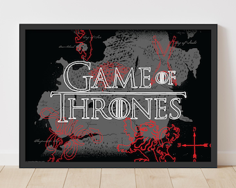 Game of Thrones™ Print – Map Landscape Poster Wall Art