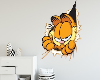 Pegatina de pared de Garfield: Papel rasgado