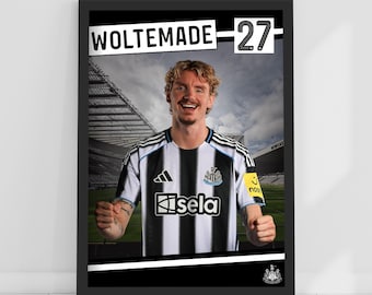 Newcastle United FC Print - Woltemade 25/26 Core Poster Football Wall Art