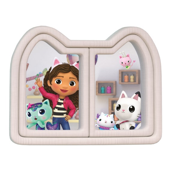 Gabby s Dollhouse Wall Sticker Gabby and Friends Waving Through